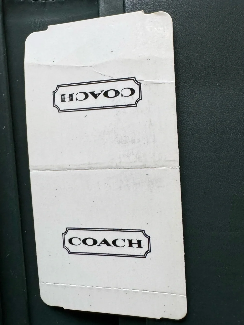 Coach Green Leather Snap Card Holder